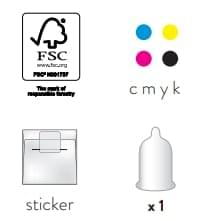 Condom wrapper with 1 condom